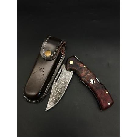 El Yapımı Damascus Kilitli Çakı BB19