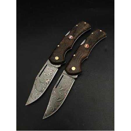 El Yapımı Damascus Kilitli Çakı BB19-1