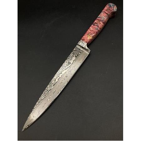 Özel Tasarım İntegral Damascus Şef Bıçağı TK15